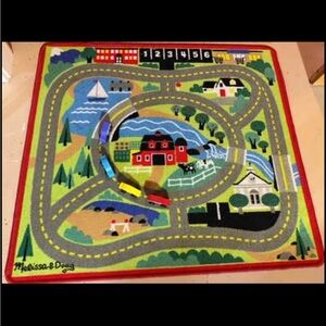 Melissa & Doug Red and Blue Vehicle Play Mat